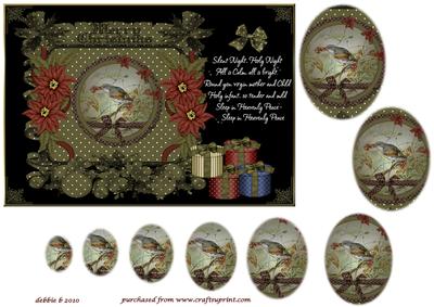 Silent Night Oval Pyramid Card