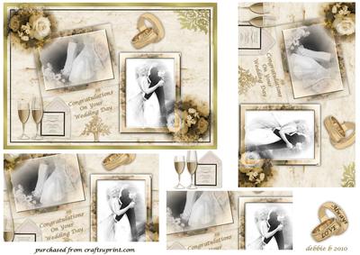 Beautiful Framed Wedding Pyramid Card
