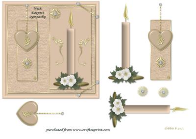 The Candle and the Heart Sympathy Card