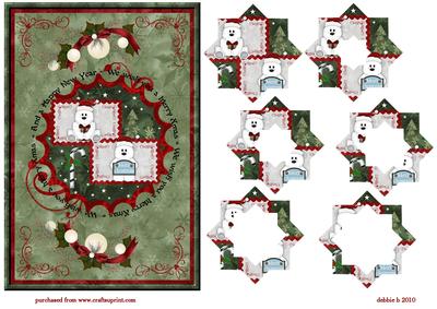 Little Christmas Bears Star Inverted Pyramid