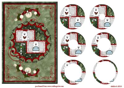 My Little Christmas Teddies Circle Inverted Pyramid