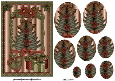Polka Dot Christmas Oval Pyramid