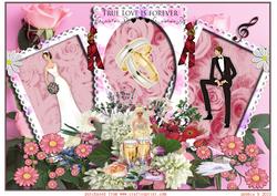 Triple Frame Wedding Card