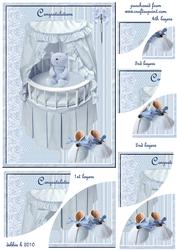 Little Boy Blue Rounded Corner Stacker