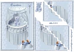 Little Baby Blue Wavy Corner Stacker