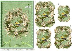 Bird in a Wreath Shaped Pyramid Stacker