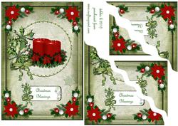 Christmas Red Candles Wavy Corner Stacker