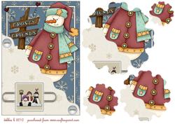 Frosty Friends Snowman Snowflake Pyramid
