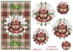 Little Teacup Elf Over the Edge Pyramid Card