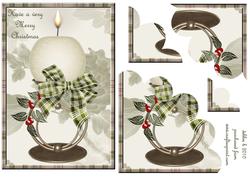 A Christmas Candle Petal Edge Corner Stacker