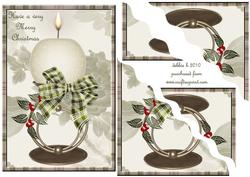 An Xmas Candle Wavy Corner Stacker