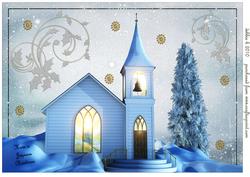 A Christmas Scene Larger Card