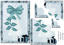 Christmas in Turquoise Petal Corner Stacker