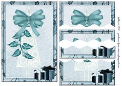 A Turquoise Xmas Wavy Side Stacker