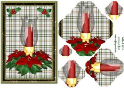 A Single Christmas Candle Shaped Pyramid