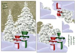 A Christmas Scene Petal Corner Edge Stacker