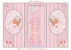 A New Baby Girl Double Oval Fold Back Card
