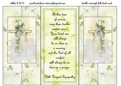 With Sympathy Double Rectangle Fold Back Card