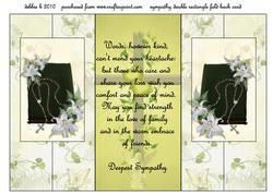 Sympathy Double Rectangle Fold Back Card