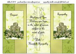 Sympathy Candles Double Fold Back Card