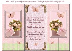 Birthday Buterflies Double Fold Back Card