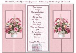 A Birthday Bouquet Double Fold Back Card