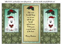 Little Bears and Gifts Double Fold Back Card