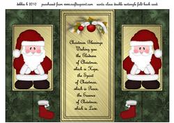 Little Santas Double Fold Back Card