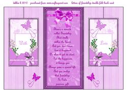 Letters of Friendship Double Fold Back Card