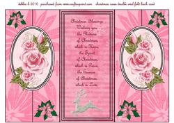 Christmas Roses Double Fold Back Card