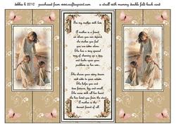 A Stroll with Mummy Double Fold Back Card