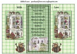 My Little Garden Double Fold Back Card