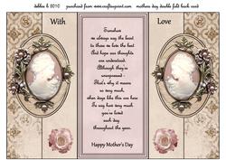 My Mother's Cameo Double Fold Back Card