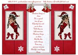 Santa's Little Helper Double Fold Back Card