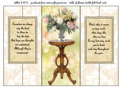 My Table of Flowers Double Fold Back Card