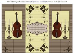 Candle Light and Music Double Fold Back Card
