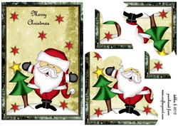 Santas Singing Petal Corner Stacker