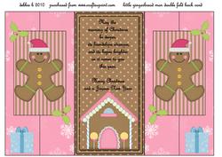 Little Gingerbread Chaps Double Fold Back Card