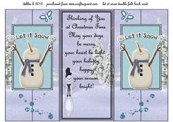 Let It Snow Double Fold Back Card