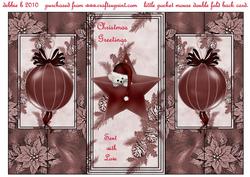 Little Pocket Mouse Double Fold Back Card
