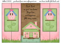 Your New Home Double Fold Back Card