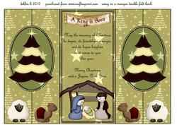 A King is Born Double Fold Back Card