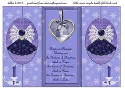 Little Xmas Angels Double Fold Back Card