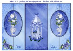 Blue Beauty Double Fold Back Card