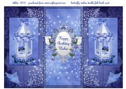 Butterfly Wishes Double Fold Back Card