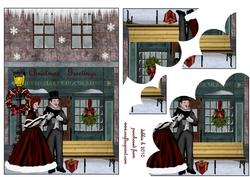Victorian Carol Singers Petal Corner Stacker