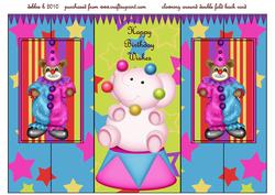Clowning Around Double Fold Back Card