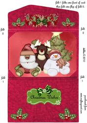 Christmas Joy Wallet Fold Over Card
