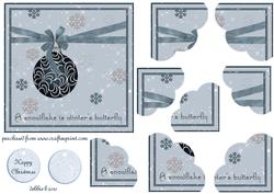 A Snowflake is Winters Butterfly Quadro Corner Stacker