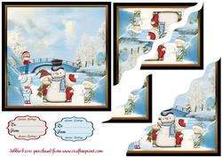 Let's Build a Snowman Wavy Corner Stacker